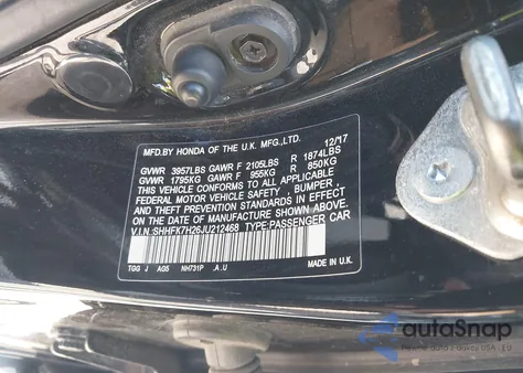 2018 Honda Civic Lx из США, поврежденный, VIN SHHFK7H26JU212468